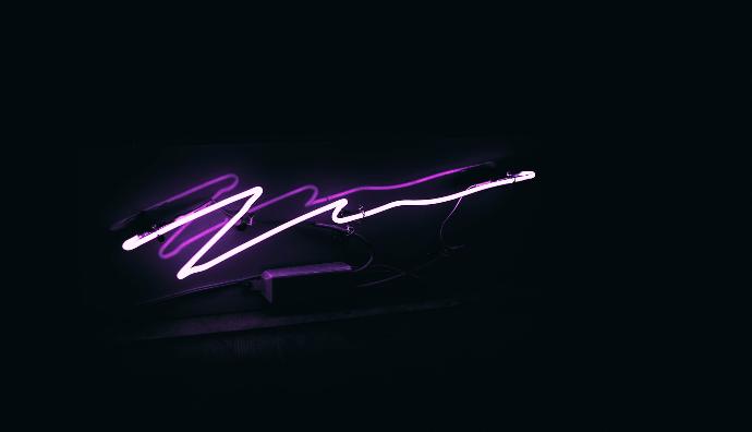 white and purple neon light
